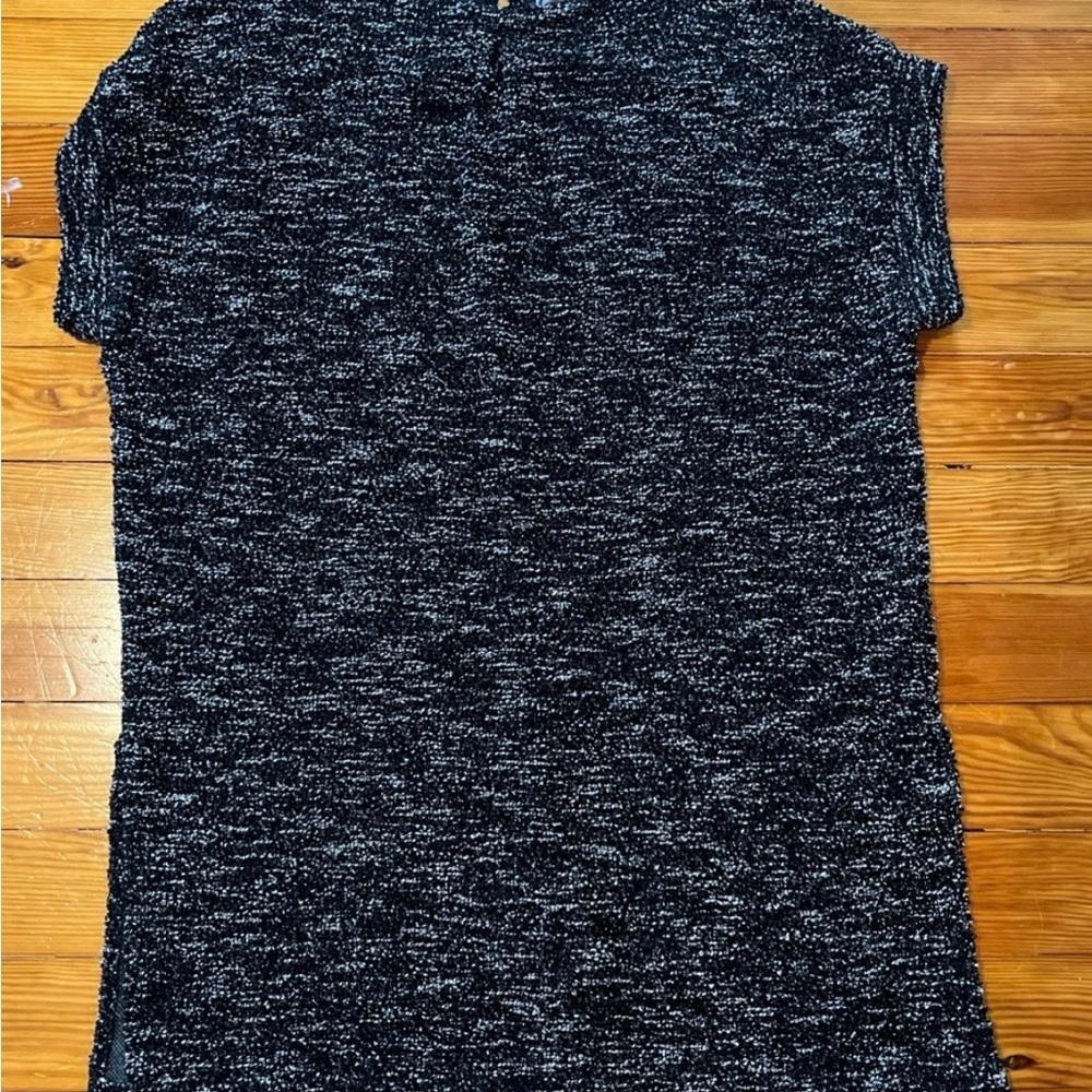 Chic Black and White Textured Top